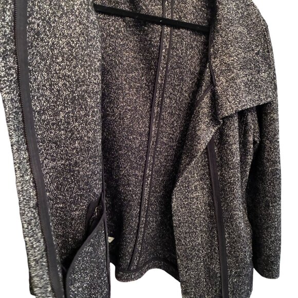 Ann Taylor Gray wool blend moto-style jacket with an asymmetrical zipper.and Sha - Picture 5 of 6